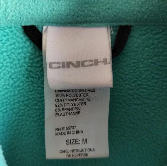 Cinch Women's Charcoal Grey And Turquoise Aztec Print Concealed Carry Jacket M - Picture 2 of 16